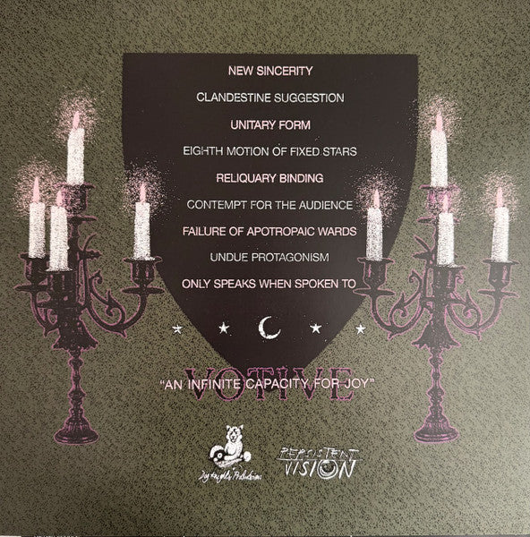Votive (2) : An Infinite Capacity For Joy (LP,Single Sided,Album,Stereo)