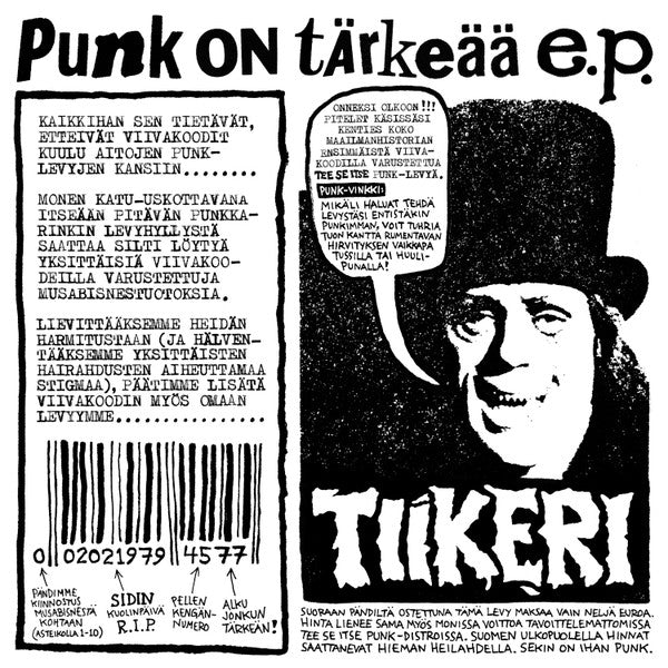 Tiikeri (3) : Punk On Tärkeää E.P. (7",45 RPM,EP,Stereo)