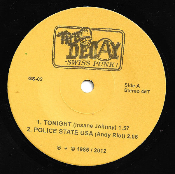 The Decay : Tonight, (Back From The Death) E.P. (7", EP, RE)