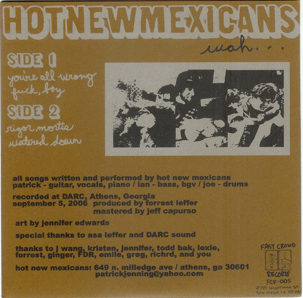 Hot New Mexicans : Wah... (7")