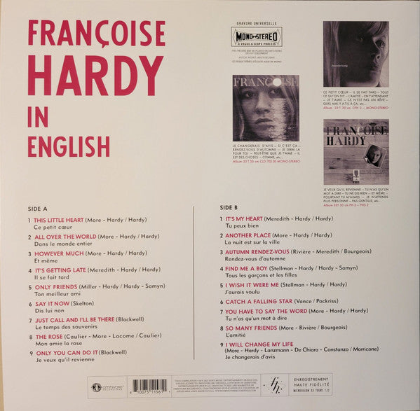 Françoise Hardy : In English (LP,Album,Limited Edition,Reissue)