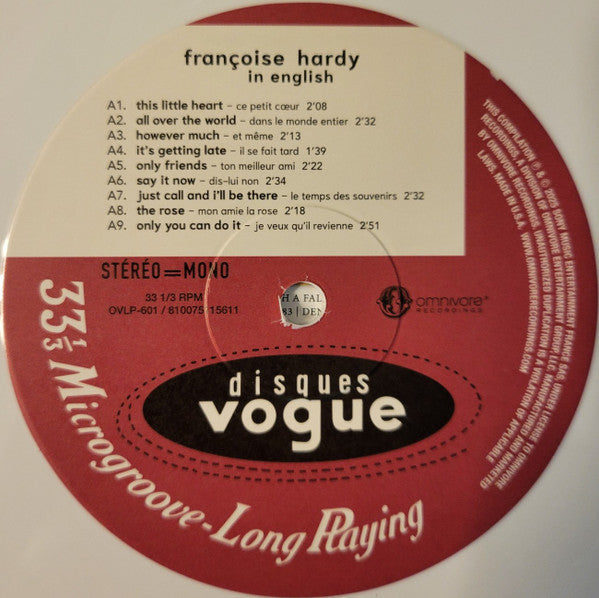 Françoise Hardy : In English (LP,Album,Limited Edition,Reissue)