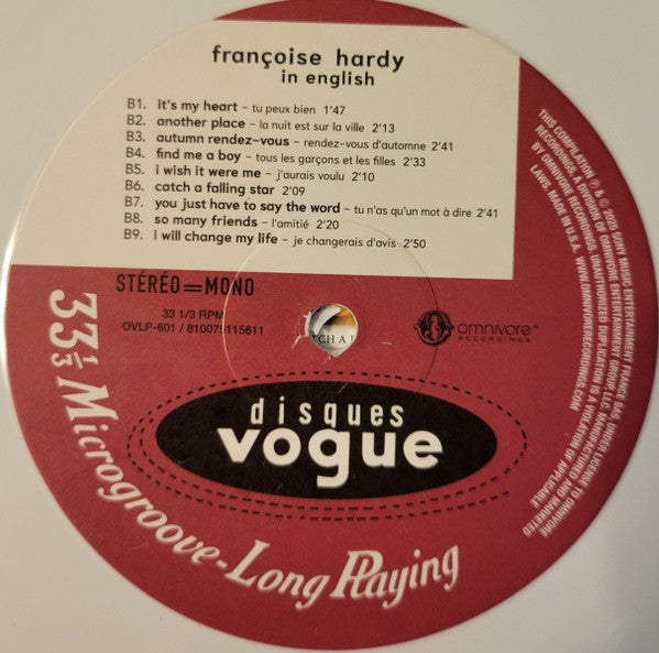 Françoise Hardy : In English (LP,Album,Limited Edition,Reissue)