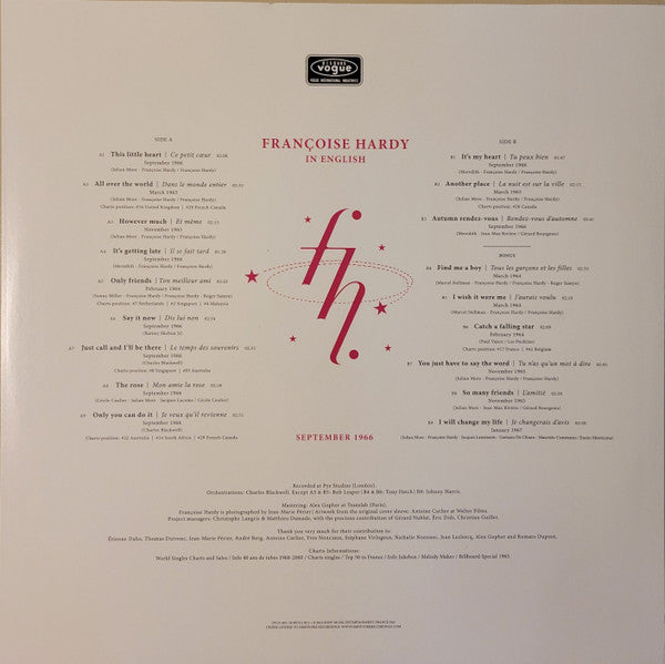 Françoise Hardy : In English (LP,Album,Limited Edition,Reissue)