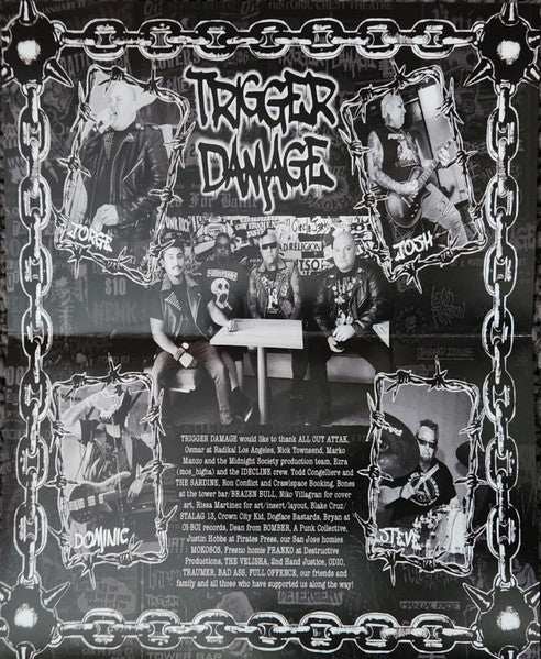 Trigger Damage, All Out Attak (2) : Trigger Damage/All Out Attack Split (7",Limited Edition)