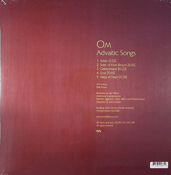 Om (8) : Advaitic Songs (12",45 RPM,Album)