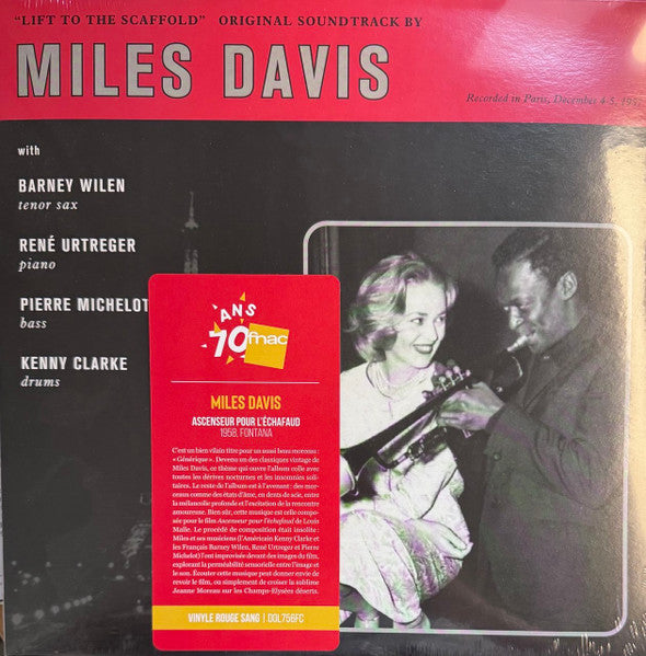 Miles Davis : Lift To The Scaffold - Original Soundtrack (aka Ascenseur Pour L'Echafaud) (LP,Album,Reissue)