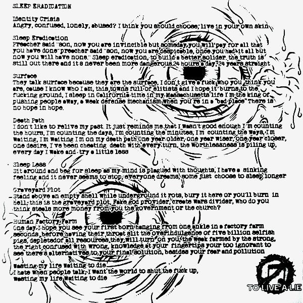 Beartrap (2) : Sleep Eradication (7",33 ⅓ RPM,Single Sided)