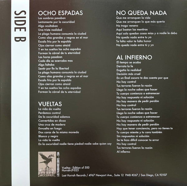 Vueltas : Al Infierno (LP)
