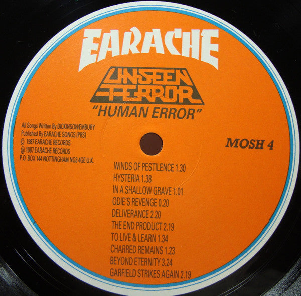 Unseen Terror : Human Error (LP,Album)