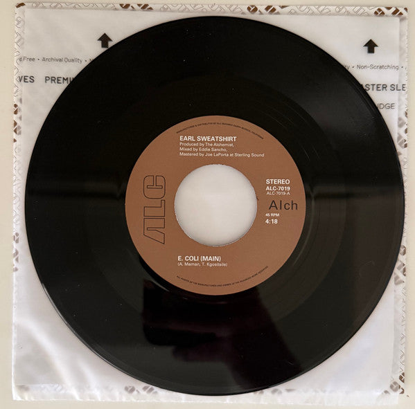 Earl Sweatshirt : E. Coli (7",45 RPM,Single,Limited Edition,Numbered,Stereo)