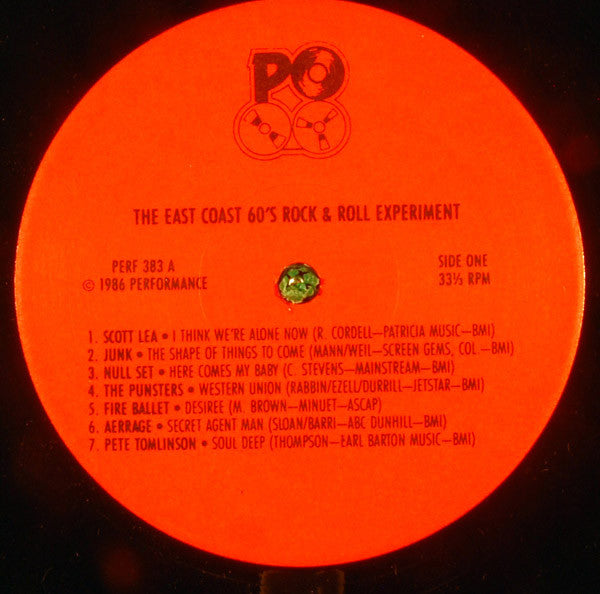 Various : East Coast 60's Rock & Roll Experiment (LP,Compilation)