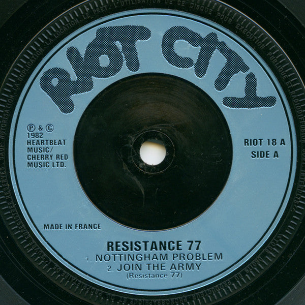 Resistance 77 : Nowhere To Play EP (7", EP)