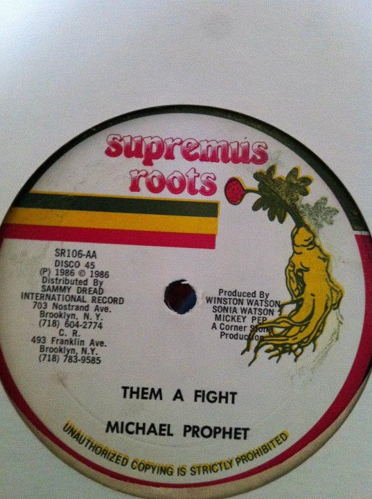 Tony Tuff / Michael Prophet : War / Them A Fight (12",45 RPM)