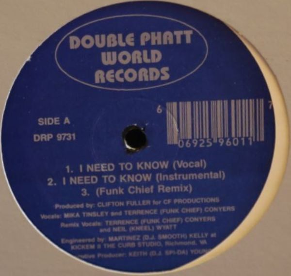 Various : I Need To Know (12")