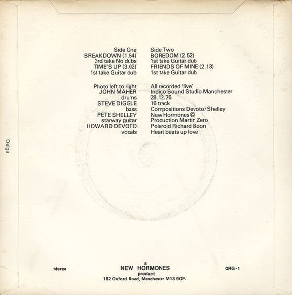 Buzzcocks : Spiral Scratch (7",45 RPM)
