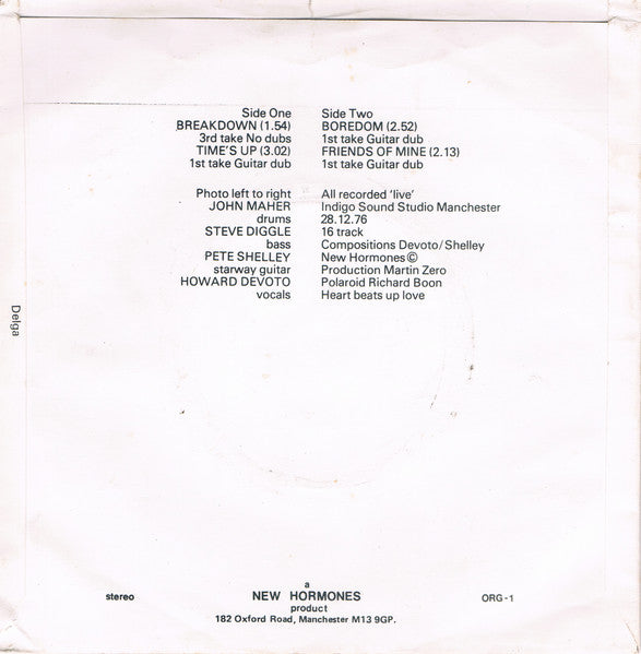 Buzzcocks : Spiral Scratch (7",45 RPM)