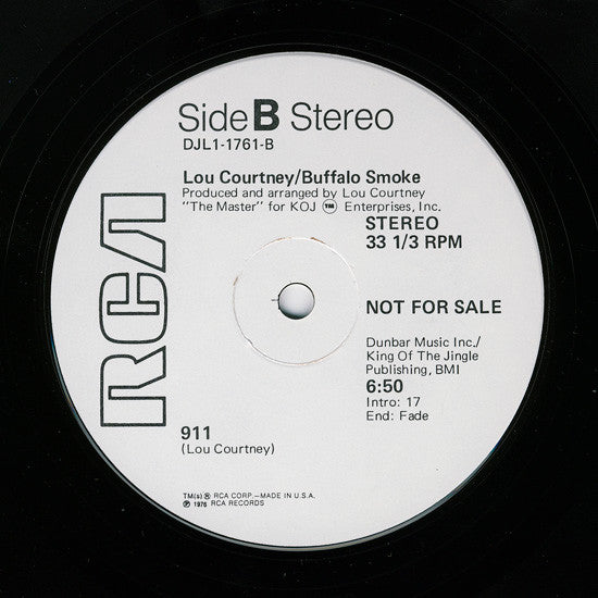 Lou Courtney / Buffalo Smoke : Call The Police / 911 (12", Promo)