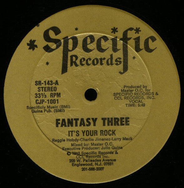 Fantasy Three : It's Your Rock (12",33 ⅓ RPM)