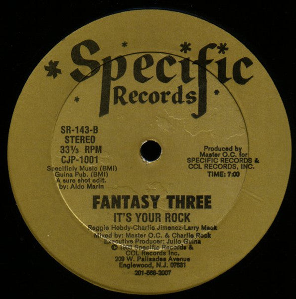 Fantasy Three : It's Your Rock (12",33 ⅓ RPM)