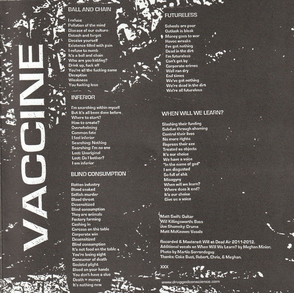 Coke Bust / Vaccine (3) : Coke Bust / Vaccine (7",EP,45 RPM)