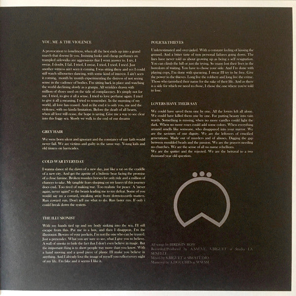 Birds In Row : You, Me & The Violence (LP,Album,Repress)
