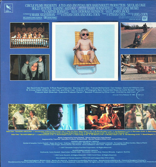 Carter Burwell : Raising Arizona / Blood Simple (Original Motion Picture Soundtracks) (LP)