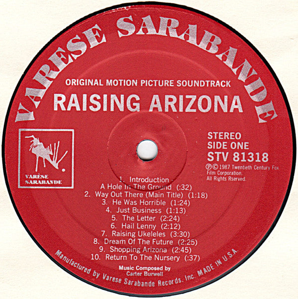 Carter Burwell : Raising Arizona / Blood Simple (Original Motion Picture Soundtracks) (LP)
