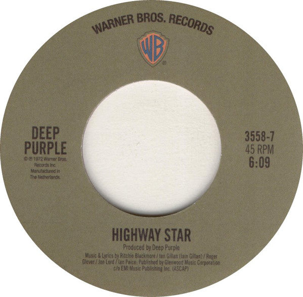 Deep Purple / Type O Negative : Highway Star (7", RSD, Single, Ltd, Cle)