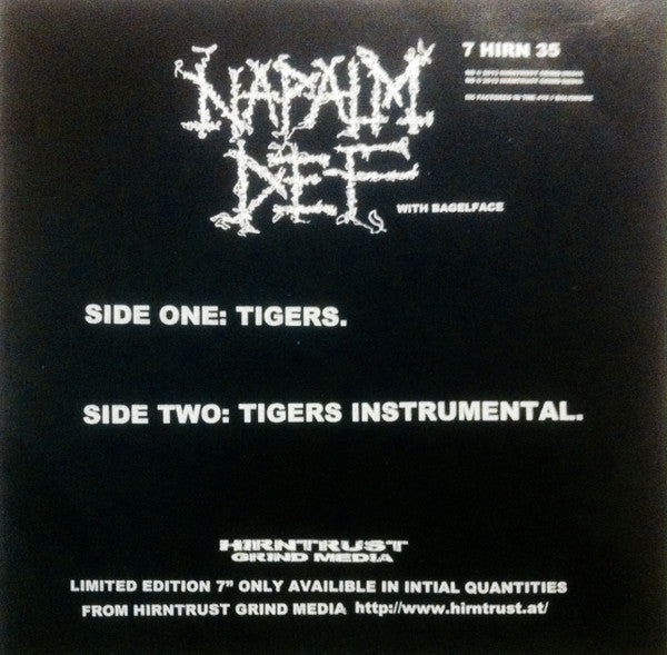 Napalm Def : Tigers (7", Single, Ltd)