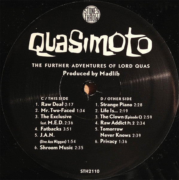 Quasimoto : The Further Adventures Of Lord Quas (LP,Album)