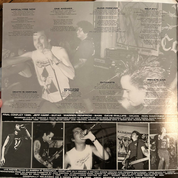 Final Conflict (2) : Nineteen Eighty-Five Demo (LP,Limited Edition,Numbered,Reissue,Remastered)
