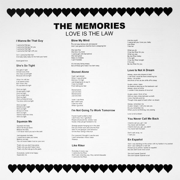 Memories (5), The : Love Is The Law (LP,Album)