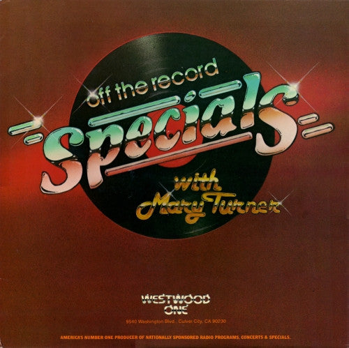 Mary Turner (4), Rush : Off The Record Specials With Mary Turner (LP,Transcription)