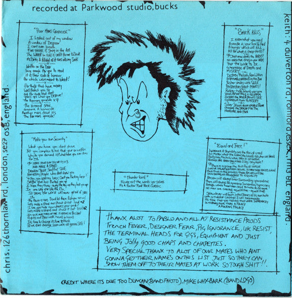 Suicidal Supermarket Trolleys : Greetings From London (EP) (7", EP, Blu)