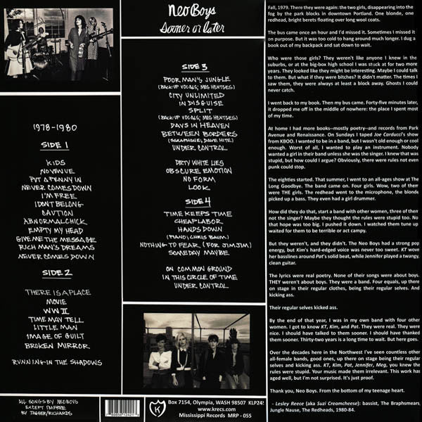 Neo Boys : Sooner Or Later (LP,Compilation)