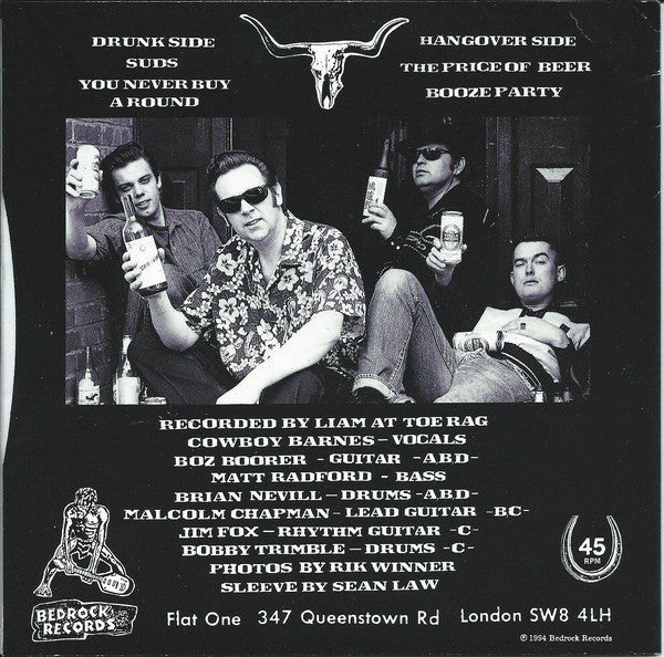 Cowboy Barnes & His Drinking Buddies : Barnes Is A Beerslinger (7",45 RPM,EP)