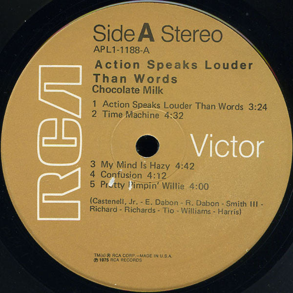 Chocolate Milk (2) : Action Speaks Louder Than Words (LP,Album,Stereo)