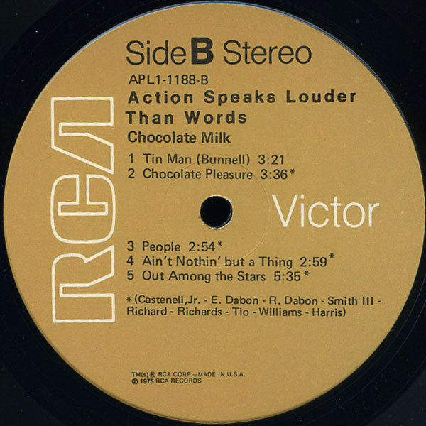 Chocolate Milk (2) : Action Speaks Louder Than Words (LP,Album,Stereo)