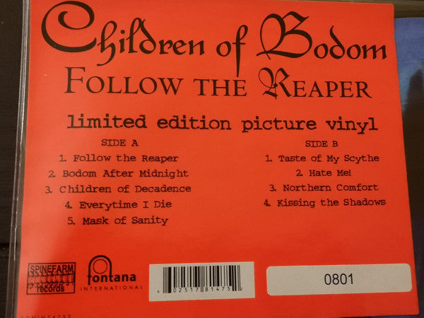 Children Of Bodom : Follow The Reaper (LP,Album,Limited Edition,Numbered,Picture Disc,Reissue)