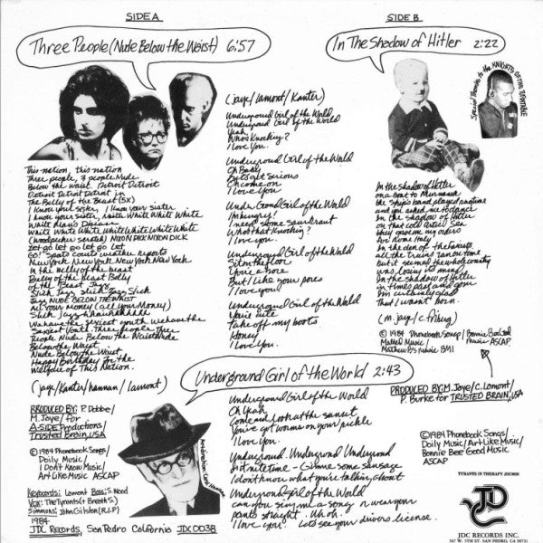 Tyrants In Therapy : Three People (Nude Below The Waist) (Super Scratch Mix) (12",EP)