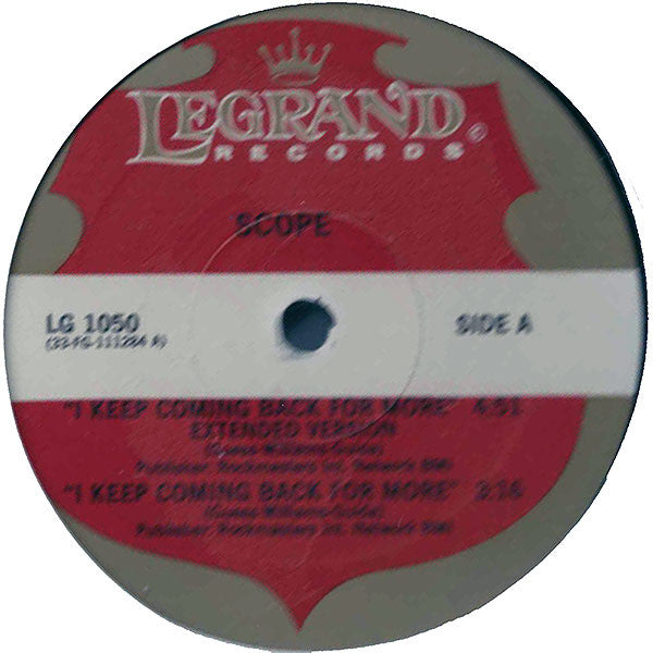 Scope (9) : I Keep Coming Back For More (12",Single)
