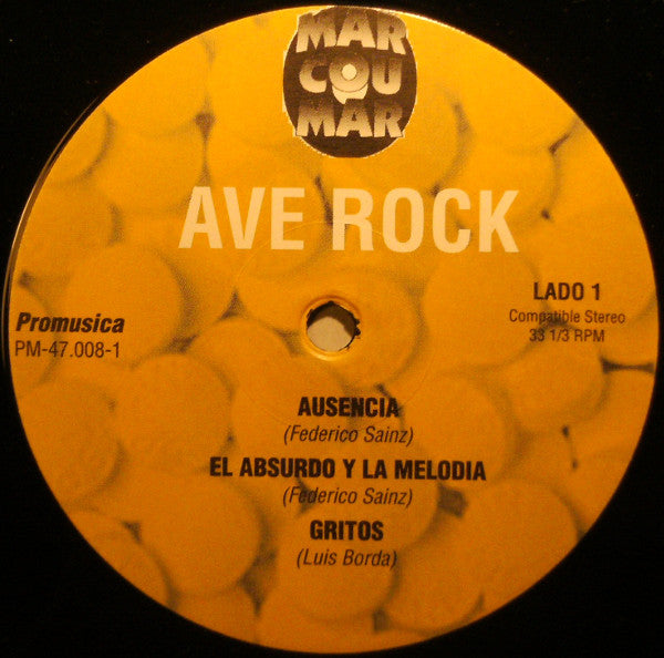 Ave Rock : Ave Rock (LP, Album, Unofficial, Gat)