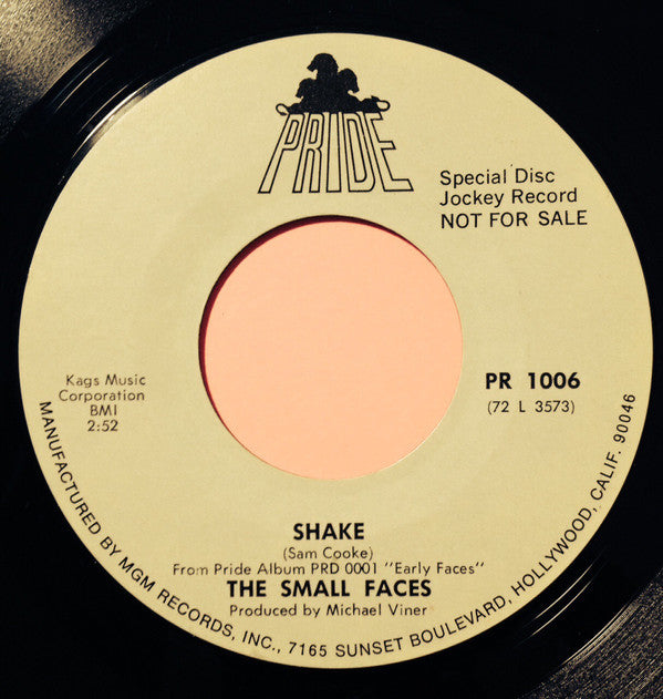 Small Faces : Shake  (7",45 RPM)