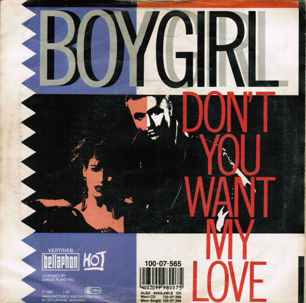 Boy Girl : Don't You Want My Love (7",45 RPM,Single)