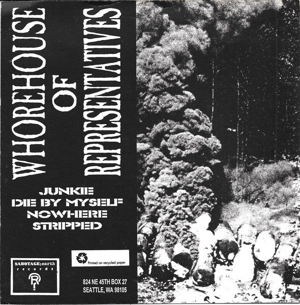 Whorehouse Of Representatives : Your Alcohol Taxes At Work (7",33 ⅓ RPM)