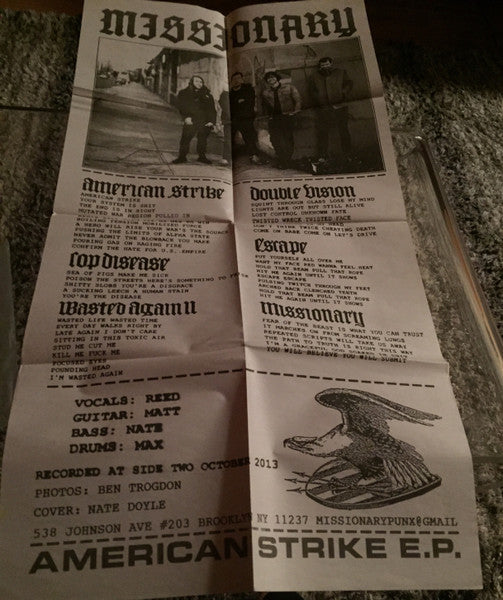 Missionary : American Strike E.P. (7", EP, Ltd, Cle)