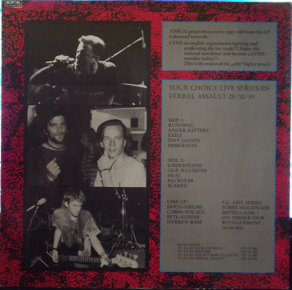 Verbal Assault : Your Choice Live Series 004 (LP,Album)