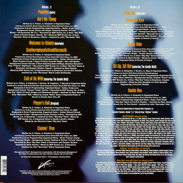 OutKast : Southernplayalisticadillacmuzik (LP,Album,Reissue)