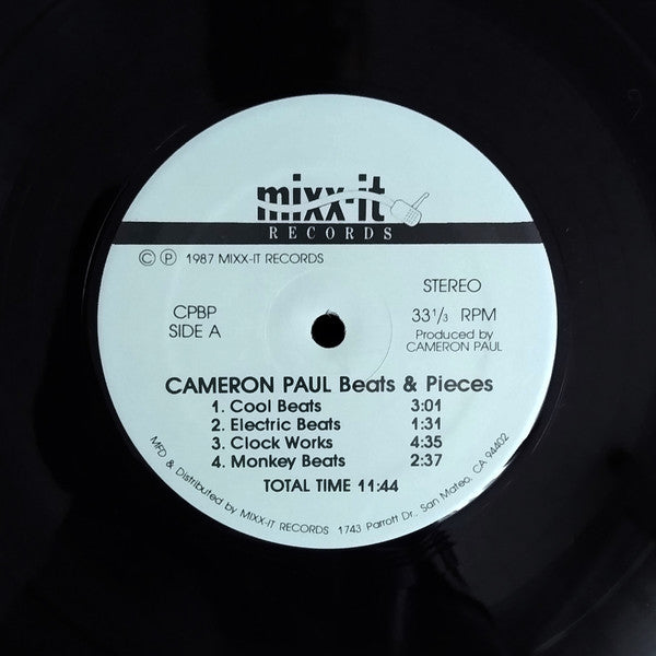 Cameron Paul : Beats & Pieces (12",33 ⅓ RPM,Stereo)